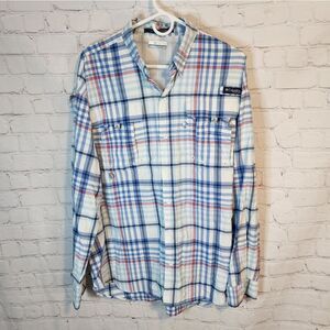 Men's Columbia "PFG" Longsleeve Button-Down Shirt, Size Large